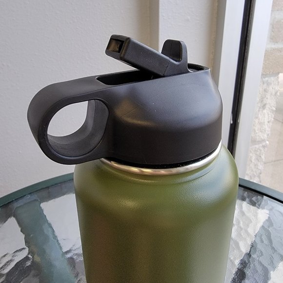 Olive Green Hydro Flask 32oz Bottle Tumbler with Straw Lid - Picture 3 of 3